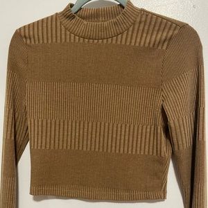 Khaki Green Free People Crop Top